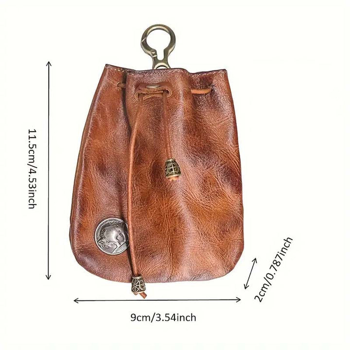 Wren | Leather Drawstring Coin Purse — Jarah Melbourne