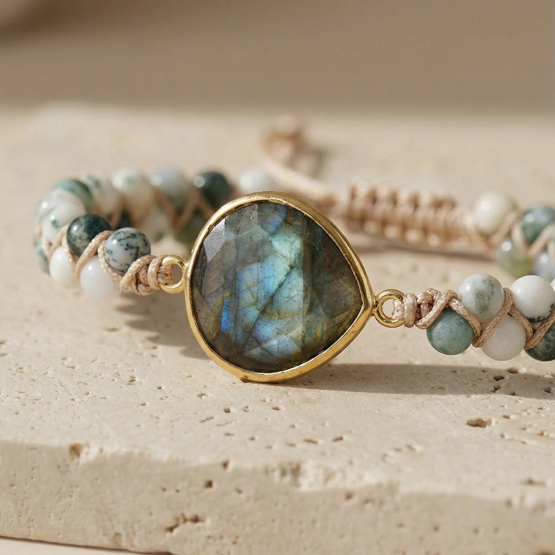 Luna | Woven Labradorite Bracelet