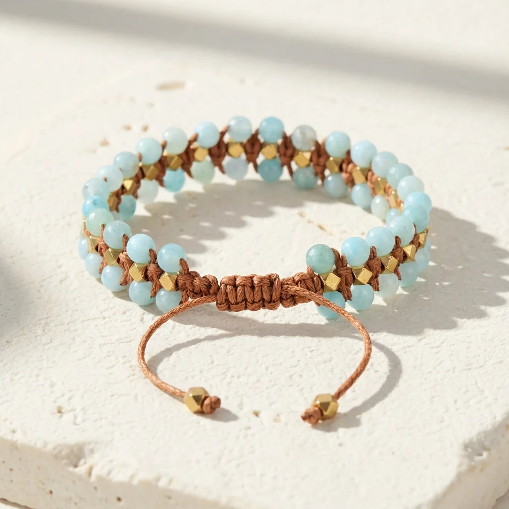 Willow | Woven Amazonite Bracelet