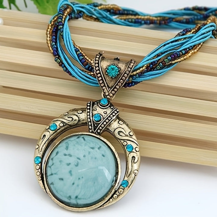 Olive | Boho Pendant Necklace