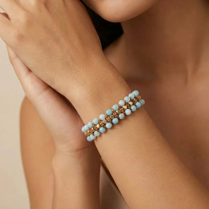Willow | Woven Amazonite Bracelet