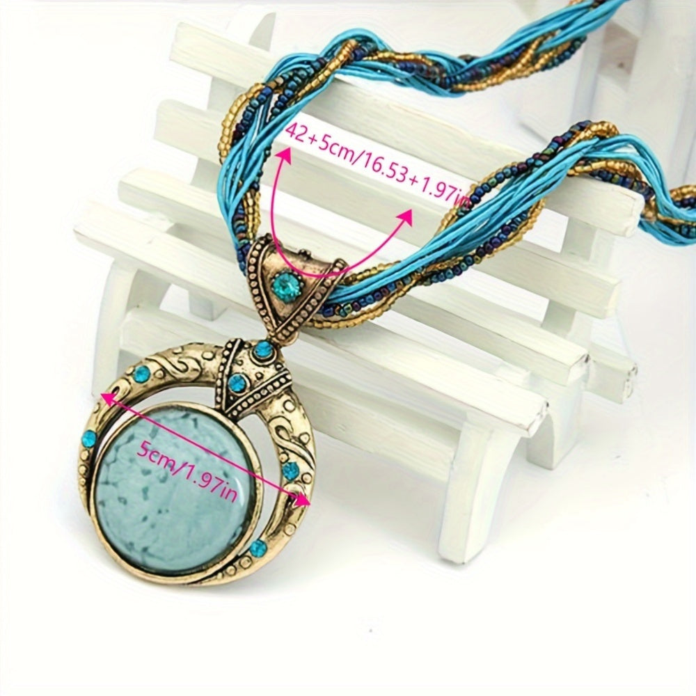 Olive | Boho Pendant Necklace