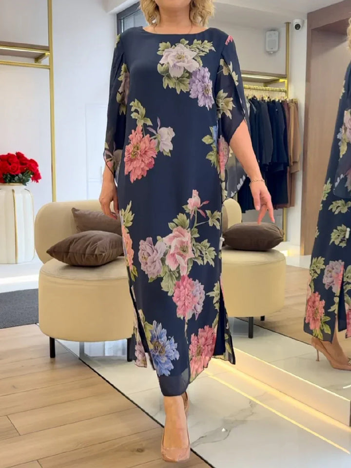 Camille | Lightweight Chiffon Floral Maxi Dress