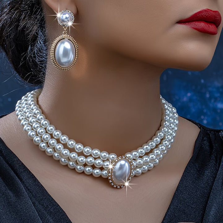 Miranda | Classic Pearl Strand Jewelry Set