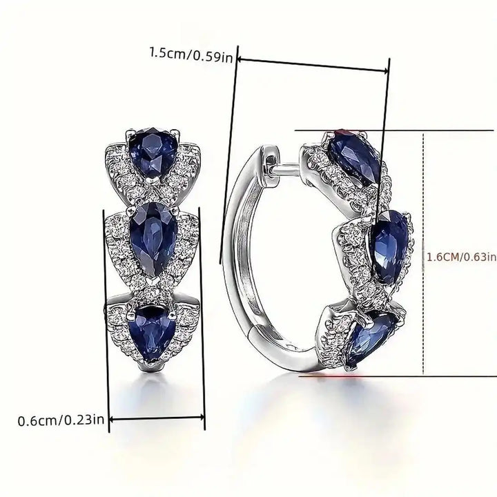 Fern | Royal Sapphire Crest Earrings