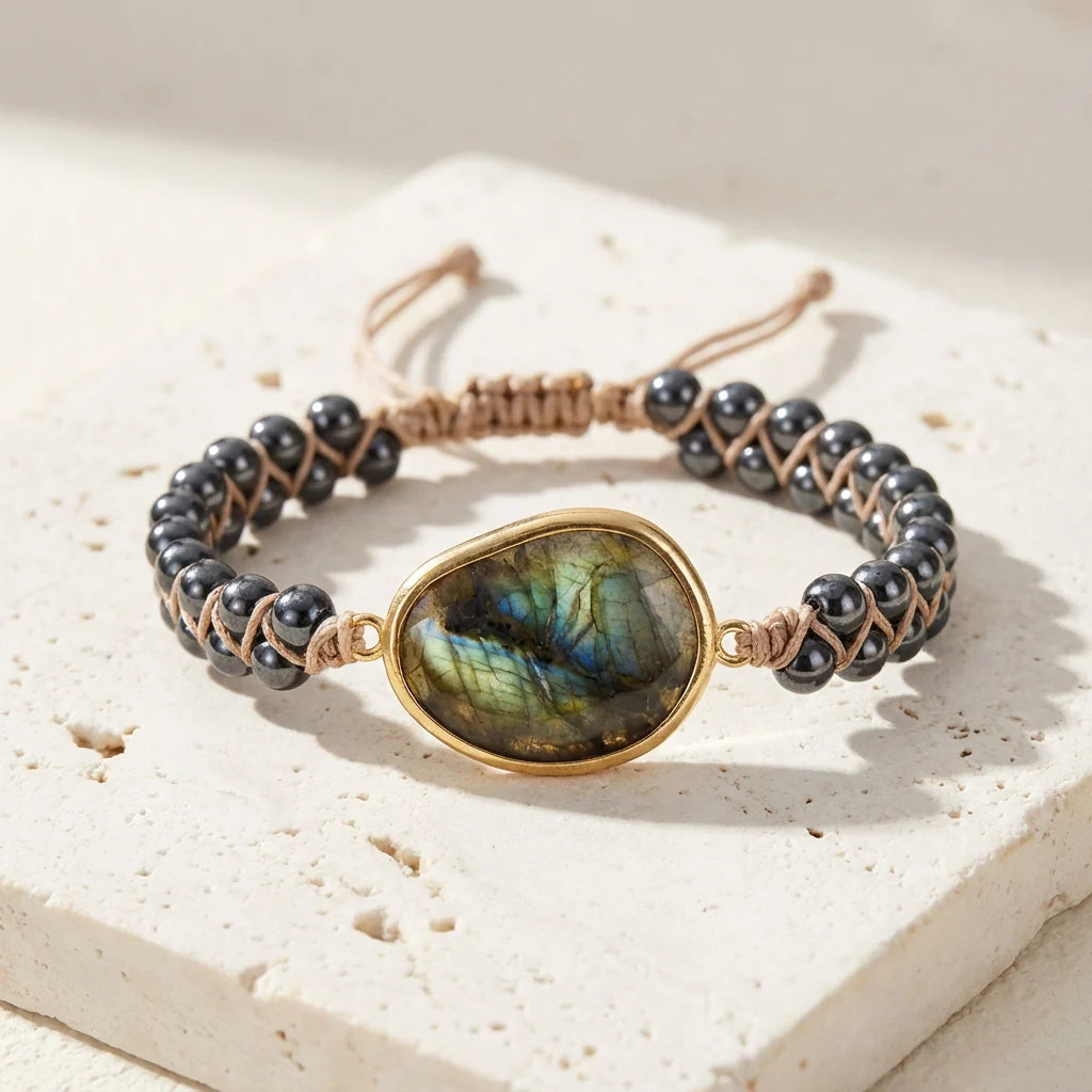 Luna | Woven Labradorite Bracelet