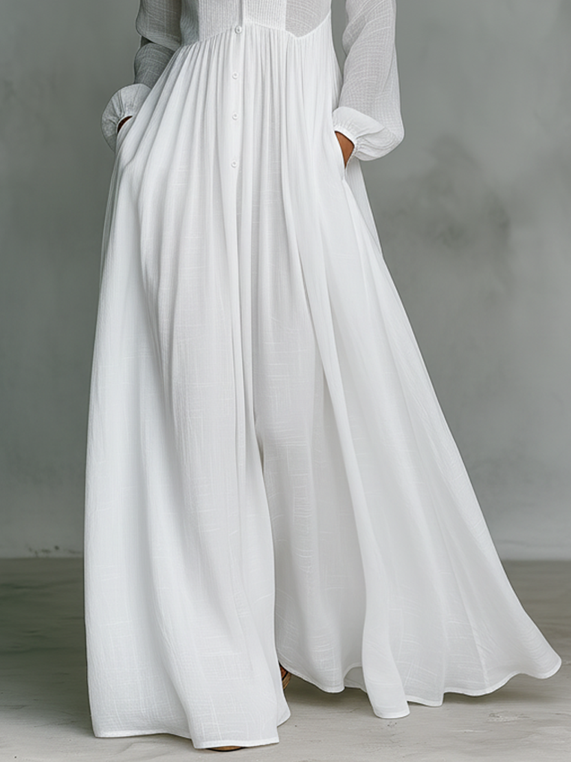 Selena Fluid Button Maxi Dress
