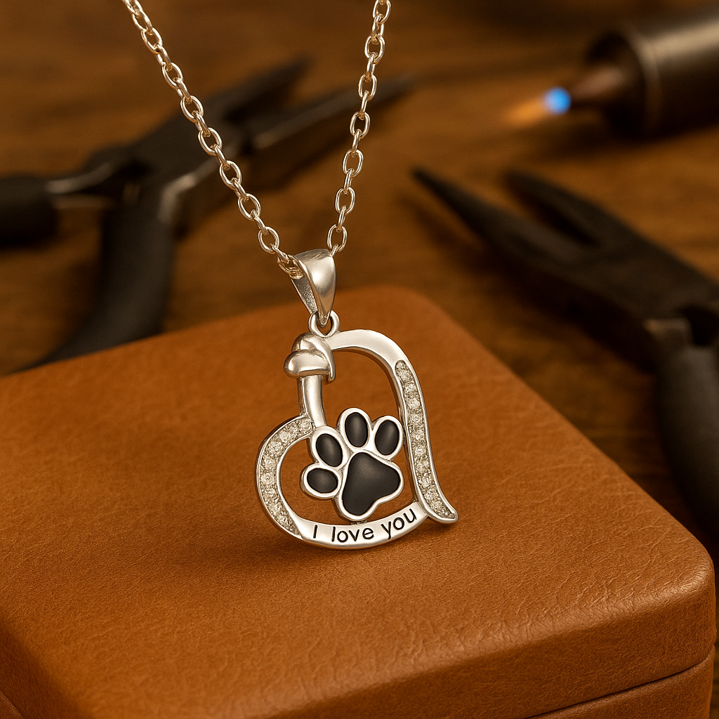 Briar | Collar with Paw Print Pendant