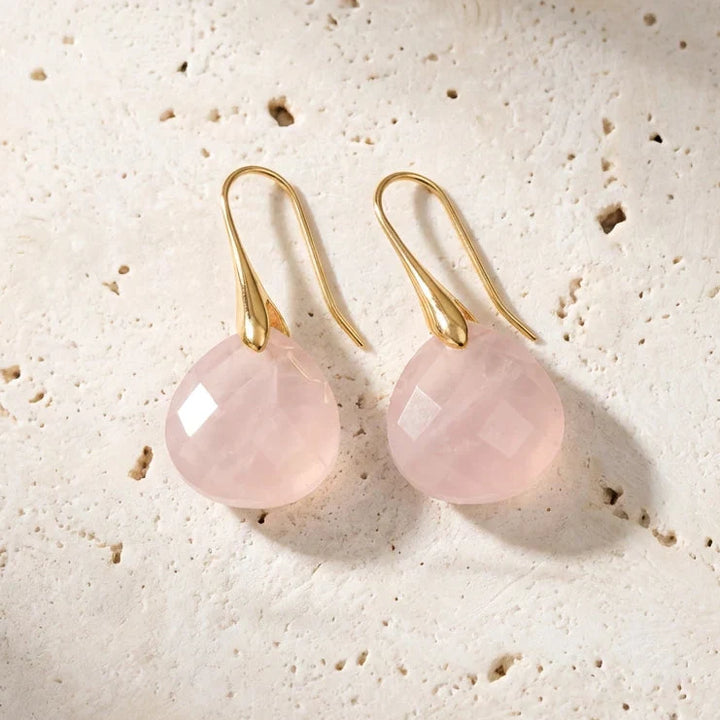 Willow | Compassion Rose Quartz Drop Earrings