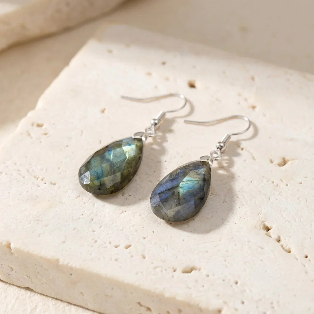 Freya | Labradorite Drop Earrings