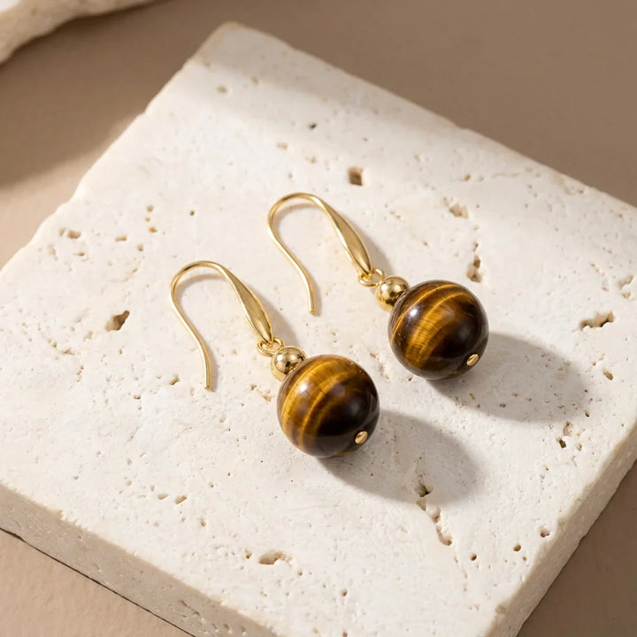 Hazel | Bold Tigers Eye Necklace & Earrings (set of 2)