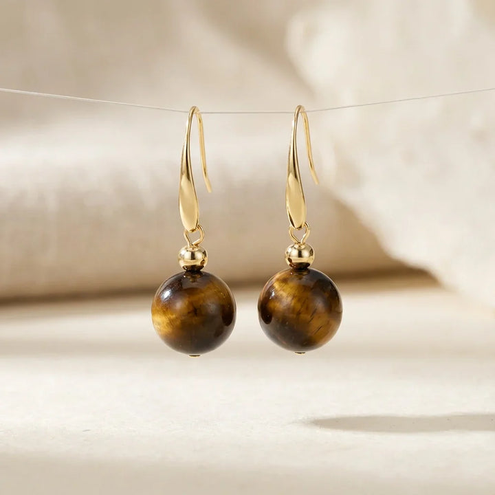 Hazel | Bold Tigers Eye Necklace & Earrings (set of 2)