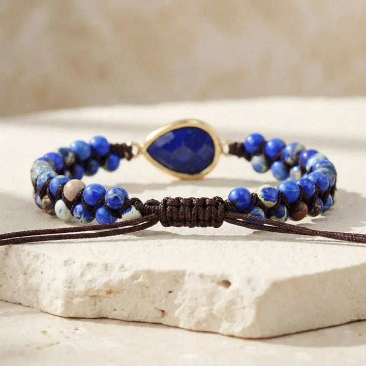 Coral | Woven Lapis Lazuli Bracelet