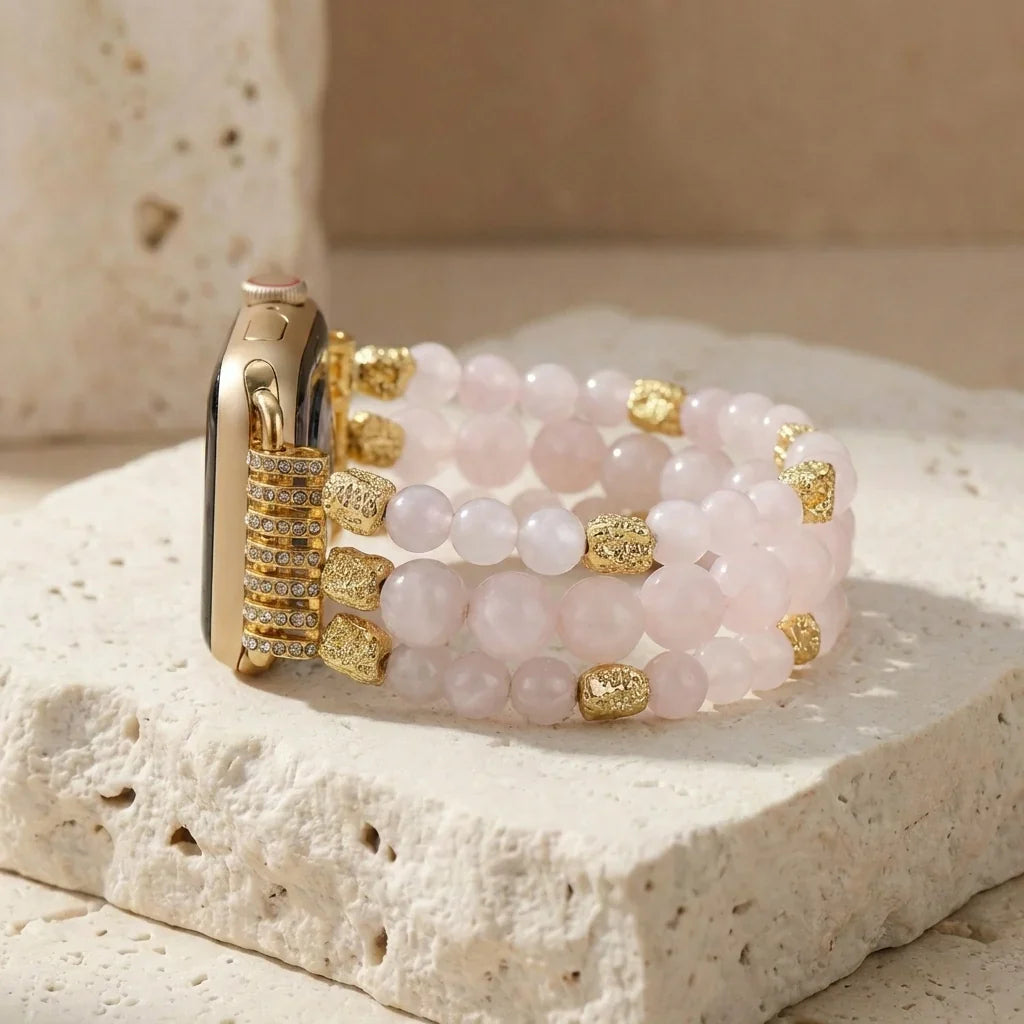 Freya | Healing Rose Quartz Apple Watch Band
