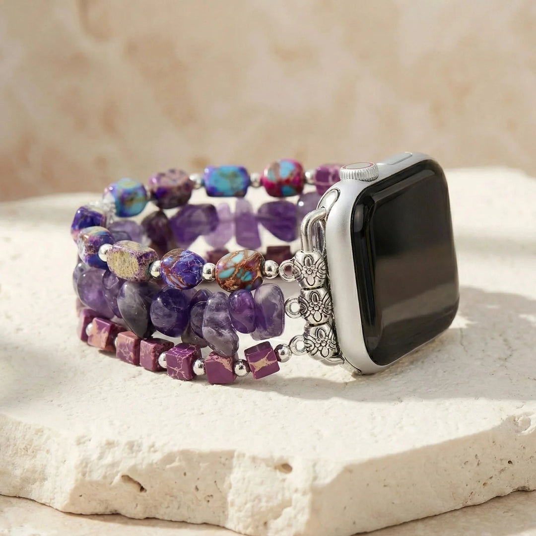 Hazelle | Amethyst & Jasper Apple Watch Band