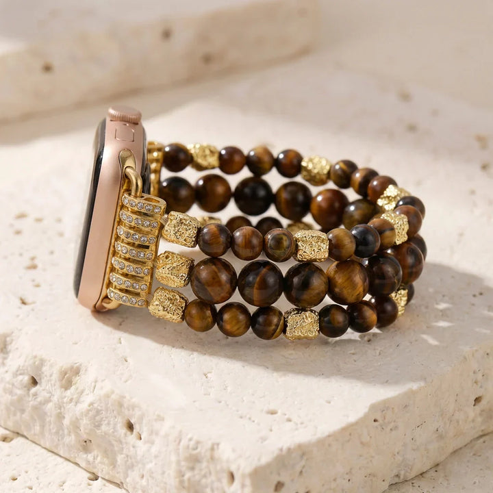 Clover | Grounding Tiger's Eye Apple Watch Band