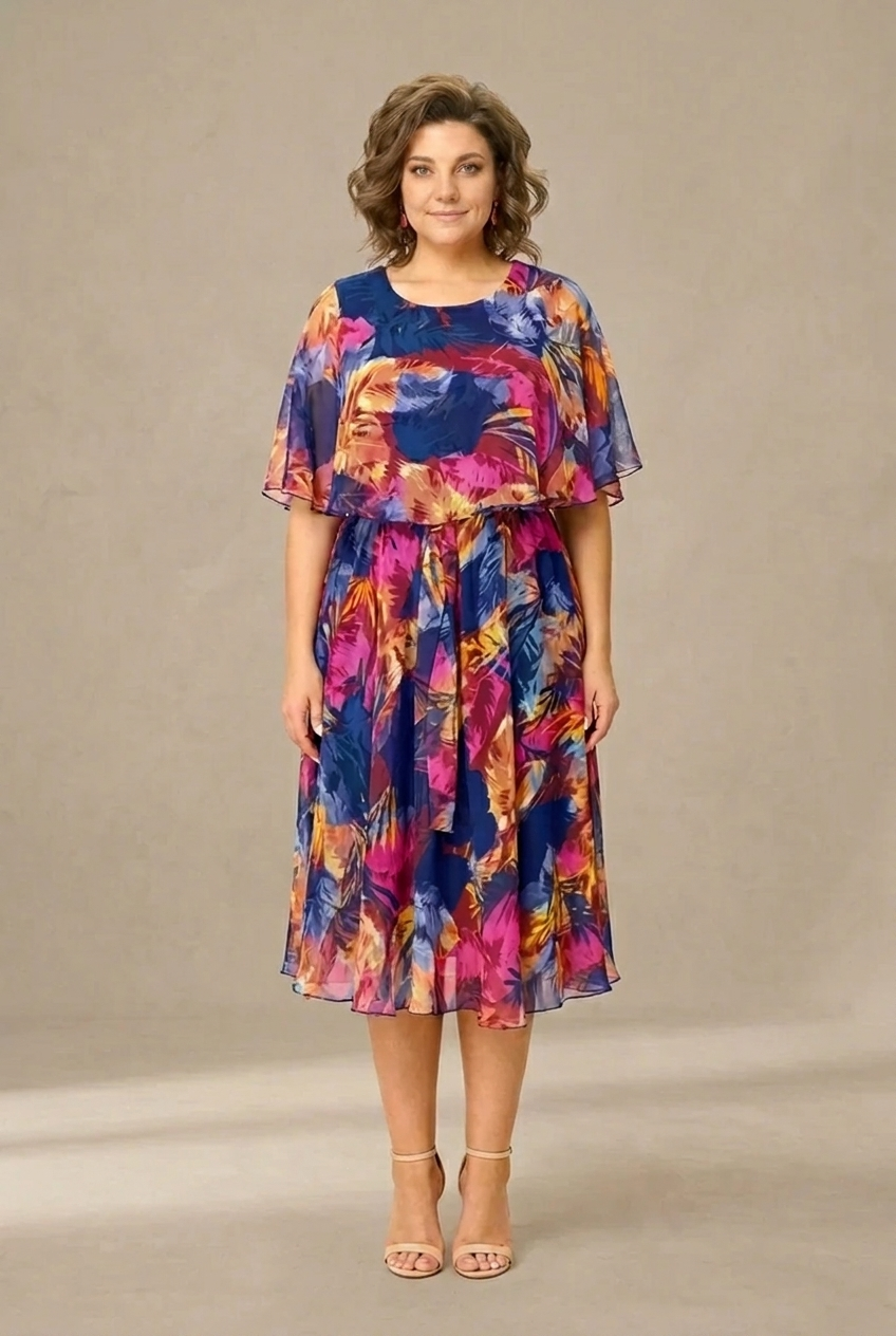 Aitana Vibrant Print Midi Dress