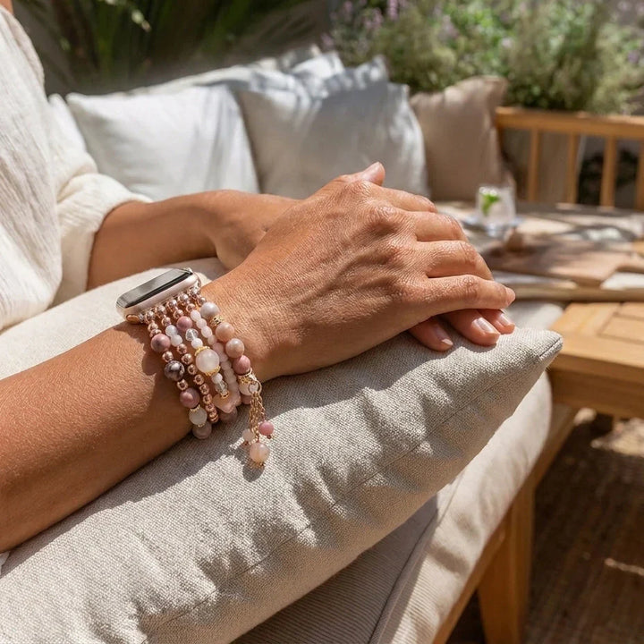 Rosalie | Rose Glow Sunstone Apple Watch Band