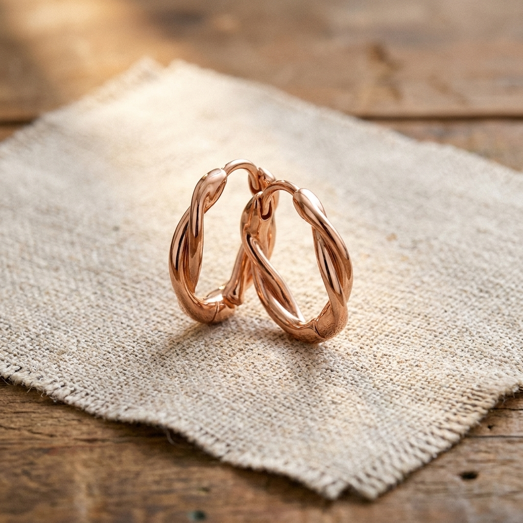 Wren Copper Hoop | Artisan Copper Earrings