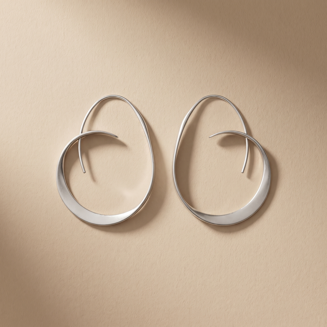 Luna | Open Spiral Drop Earrings