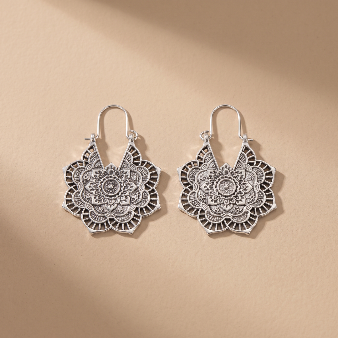 Marigold | Lotus Mandala Earrings