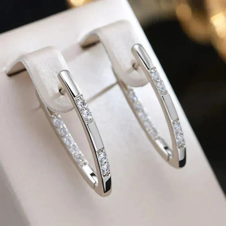 Ruby | Sophisticated earrings with zirconium stones