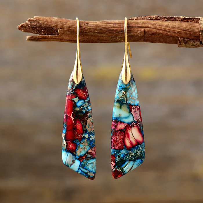 Winter | Earrings with Multicolored Stones