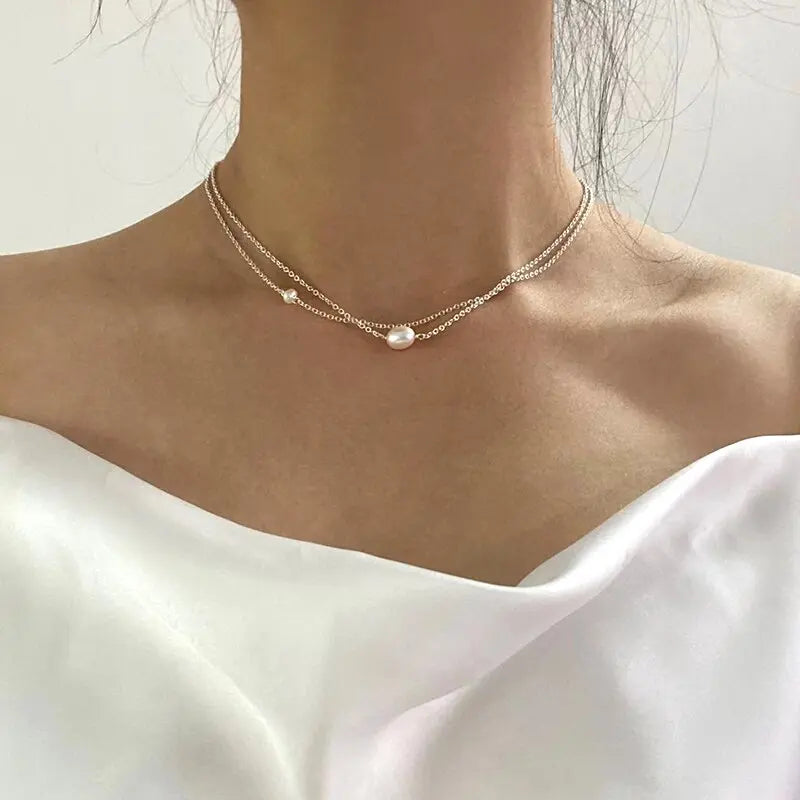 Indigo | Classic freshwater pearl necklace