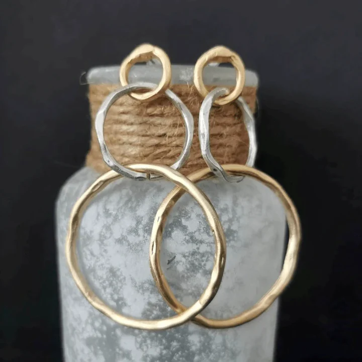 Bianca | Vintage Gold Silver Earrings
