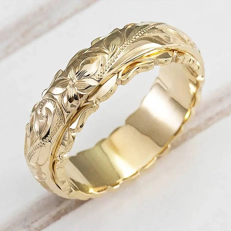 Aria | Gold Ring “Ancient Flower”