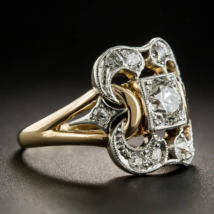 Willow | Classic Gold Ring with Vintage Zirconia