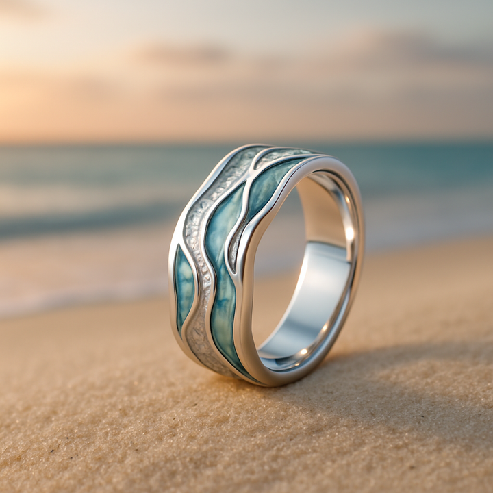 Freya | Turquoise Waves Silver Ring
