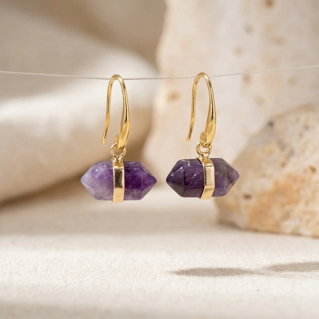 Ivy | Amethyst Clarity Earrings