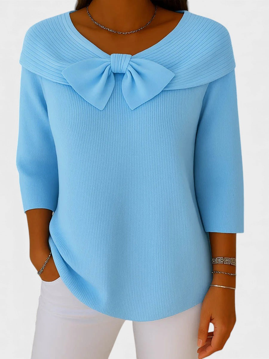 Cat Bow Knit Sweater