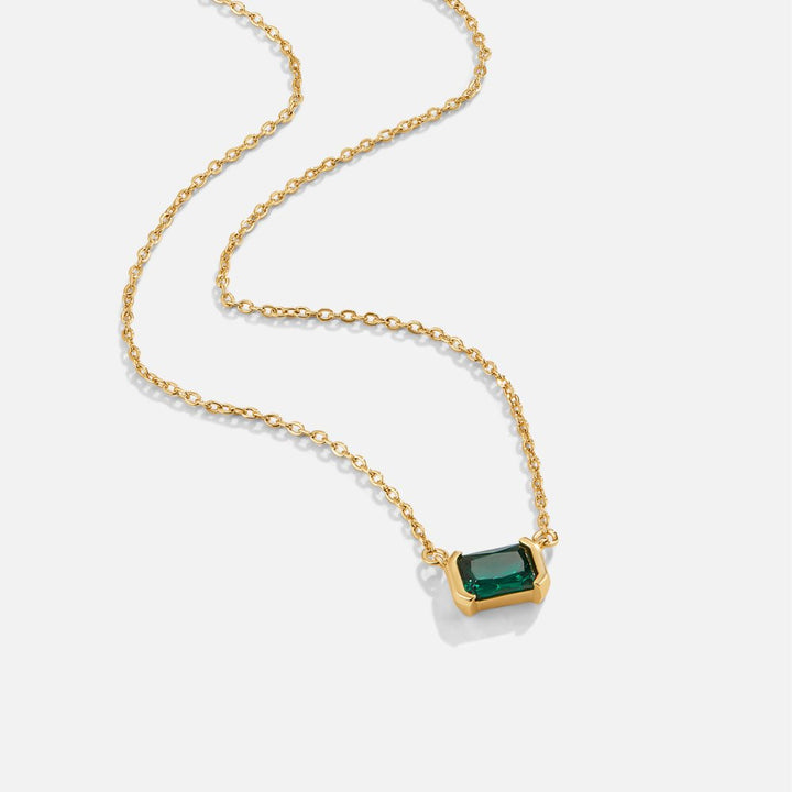 Marigold | Delicate Necklace with Emerald