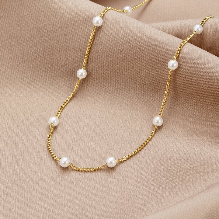 Juliana | Timeless Pearl Gold Necklace