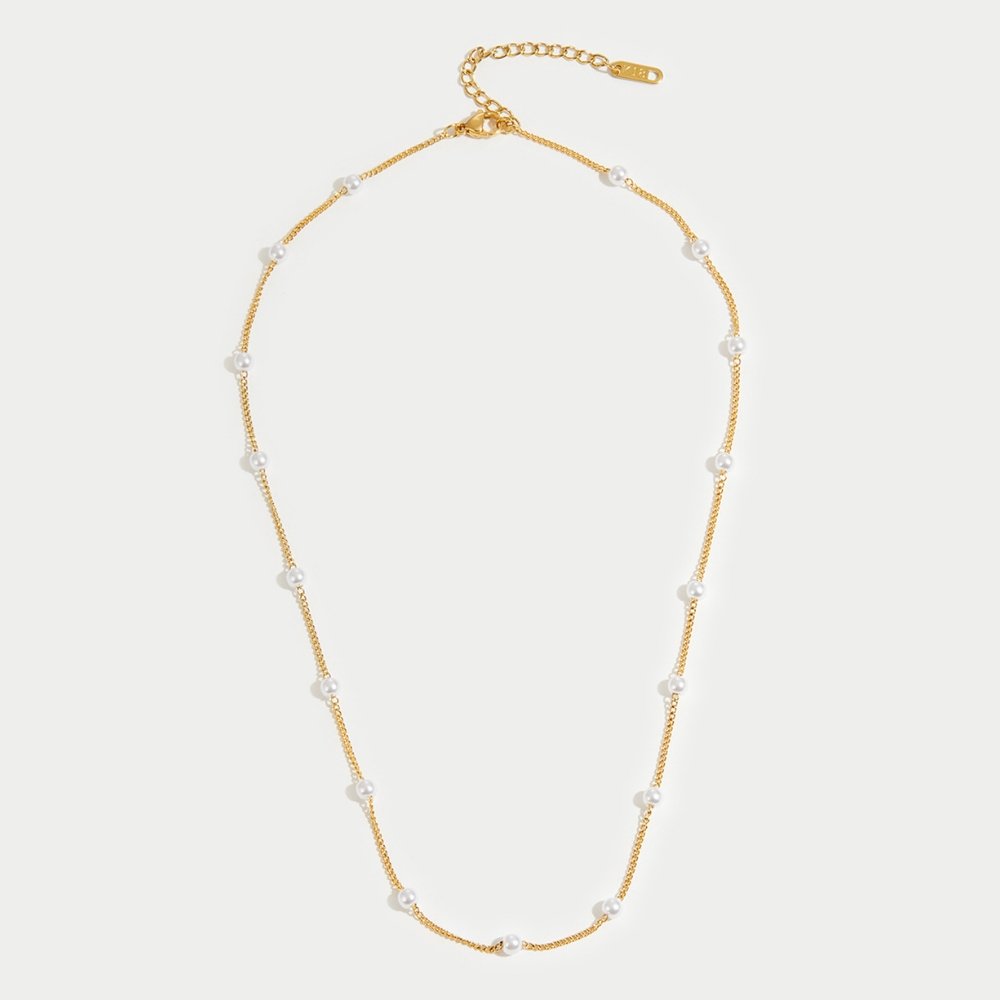 Juliana | Timeless Pearl Gold Necklace