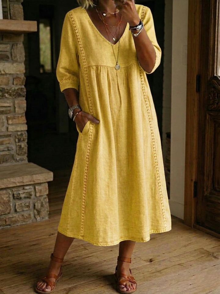 Alba Artistic Floral Cotton Maxi Dress