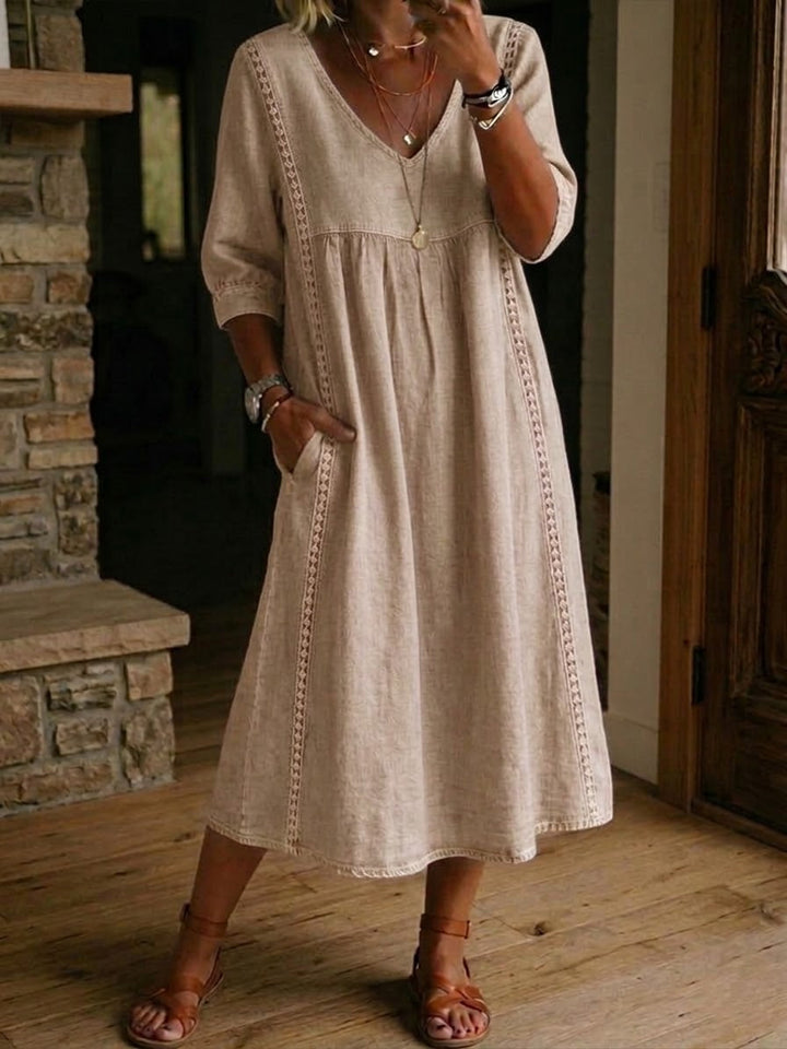Alba Artistic Floral Cotton Maxi Dress