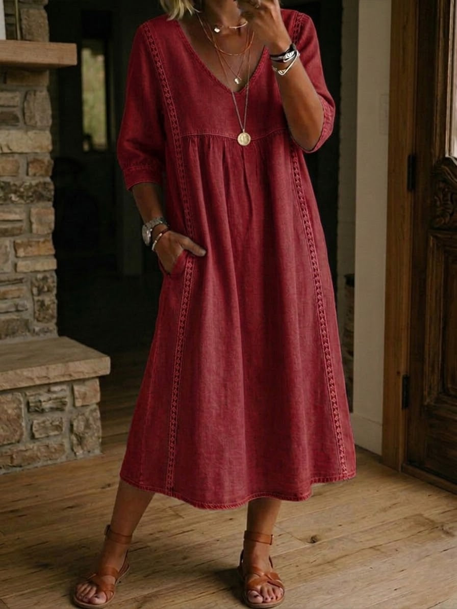 Alba Artistic Floral Cotton Maxi Dress