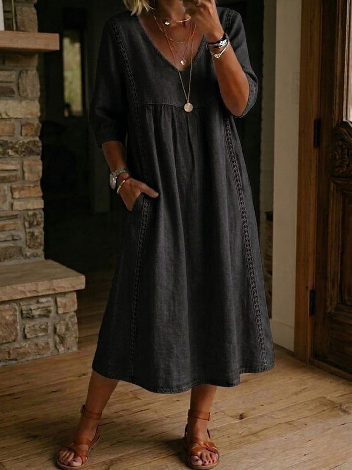 Alba Artistic Floral Cotton Maxi Dress