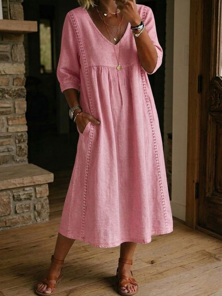 Valence | Lightweight Midi Dress with Lace