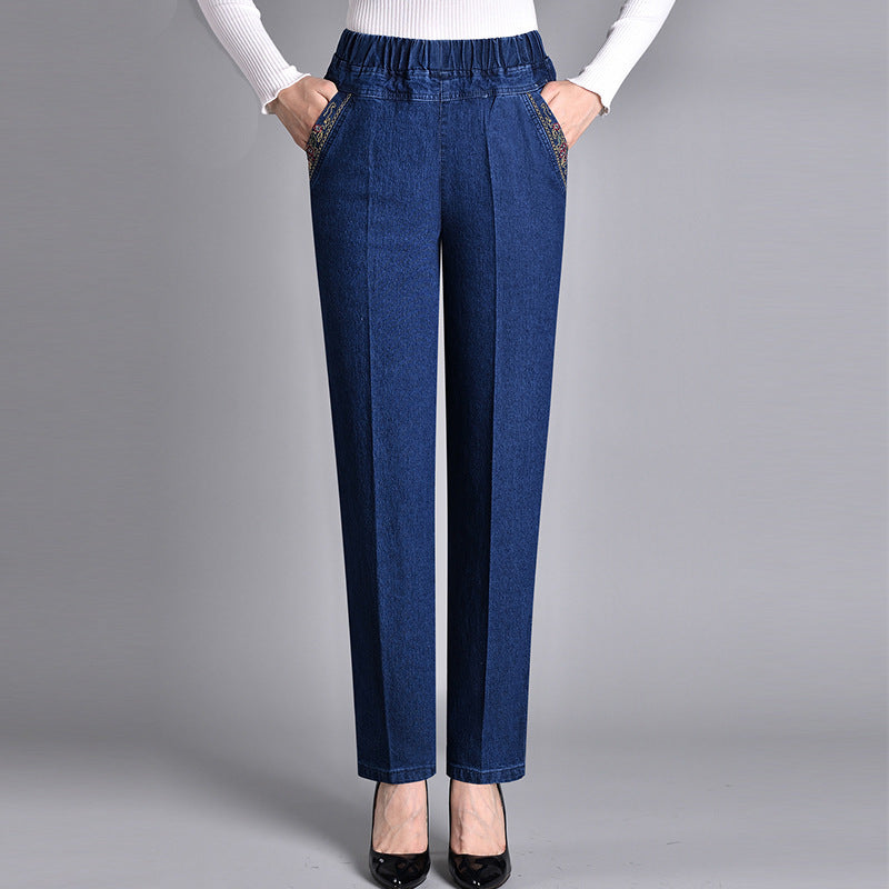 Laluna | Elastic Waist Side Pocket Jeans