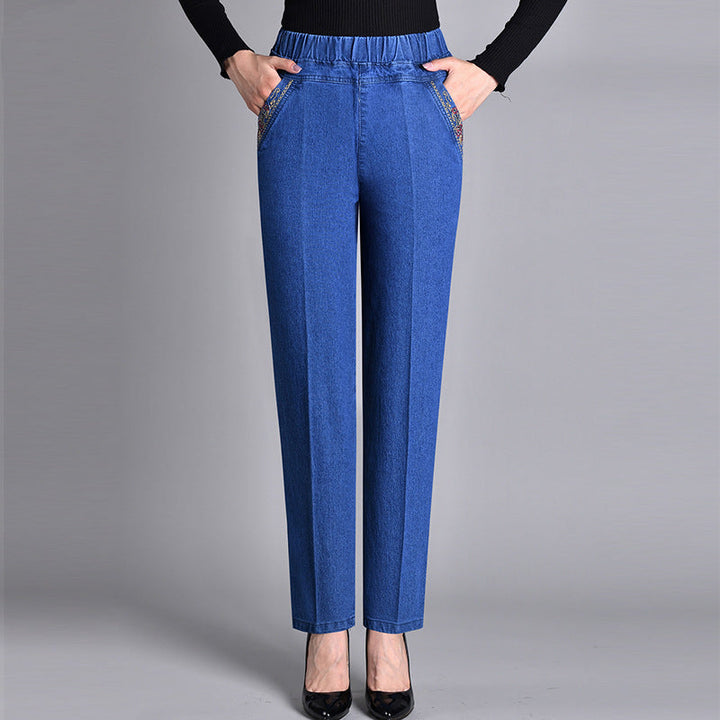 Laluna | Elastic Waist Side Pocket Jeans