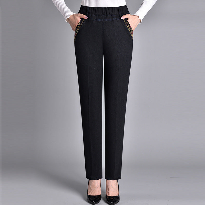 Laluna | Elastic Waist Side Pocket Jeans