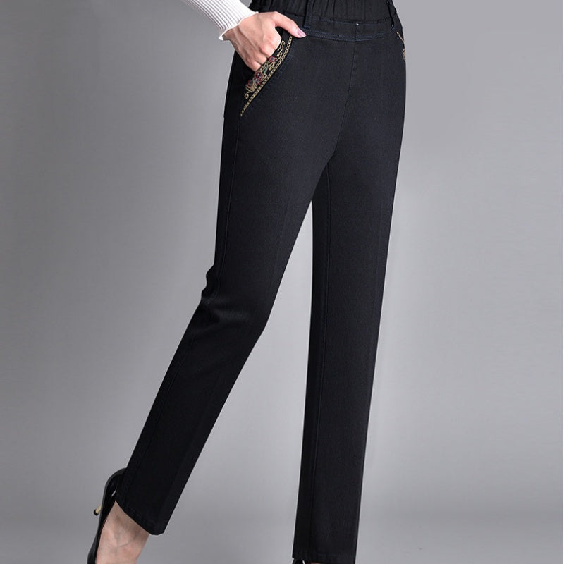 Laluna | Elastic Waist Side Pocket Jeans