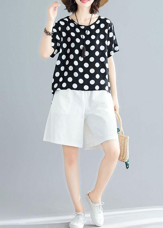 Black Polka Dot Two-Piece Set
