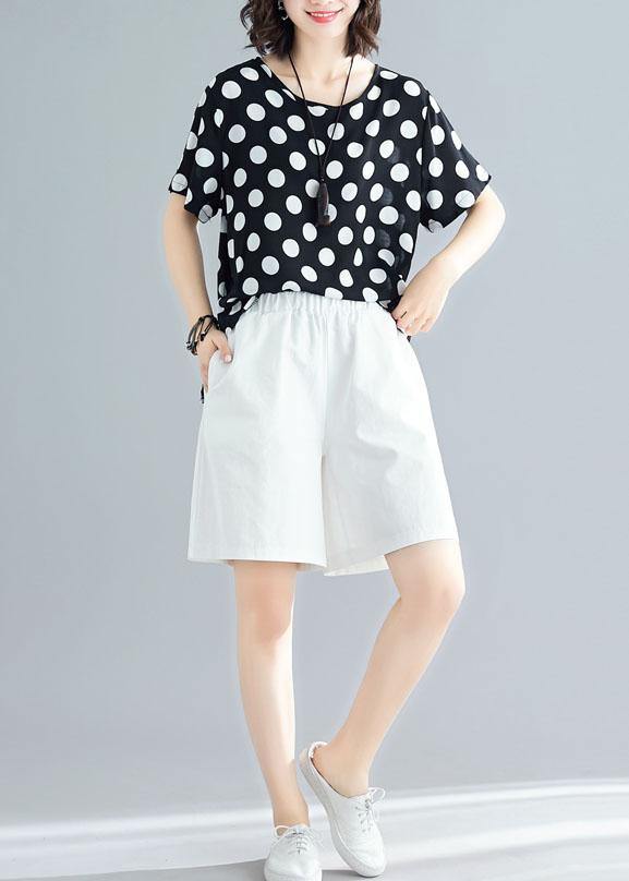 Black Polka Dot Two-Piece Set