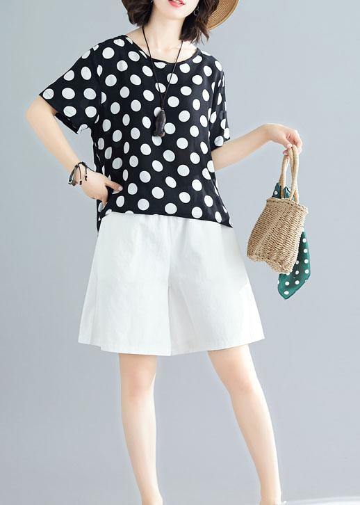 Black Polka Dot Two-Piece Set