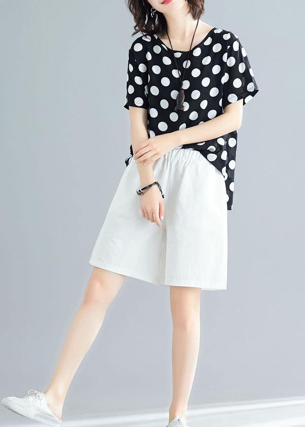 Black Polka Dot Two-Piece Set